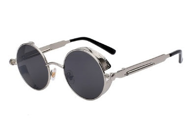 Vintage Round Sunglasses Metal Frame UV400 Protection High Definition Lenses Spring Hinges for Men Unisex Bold