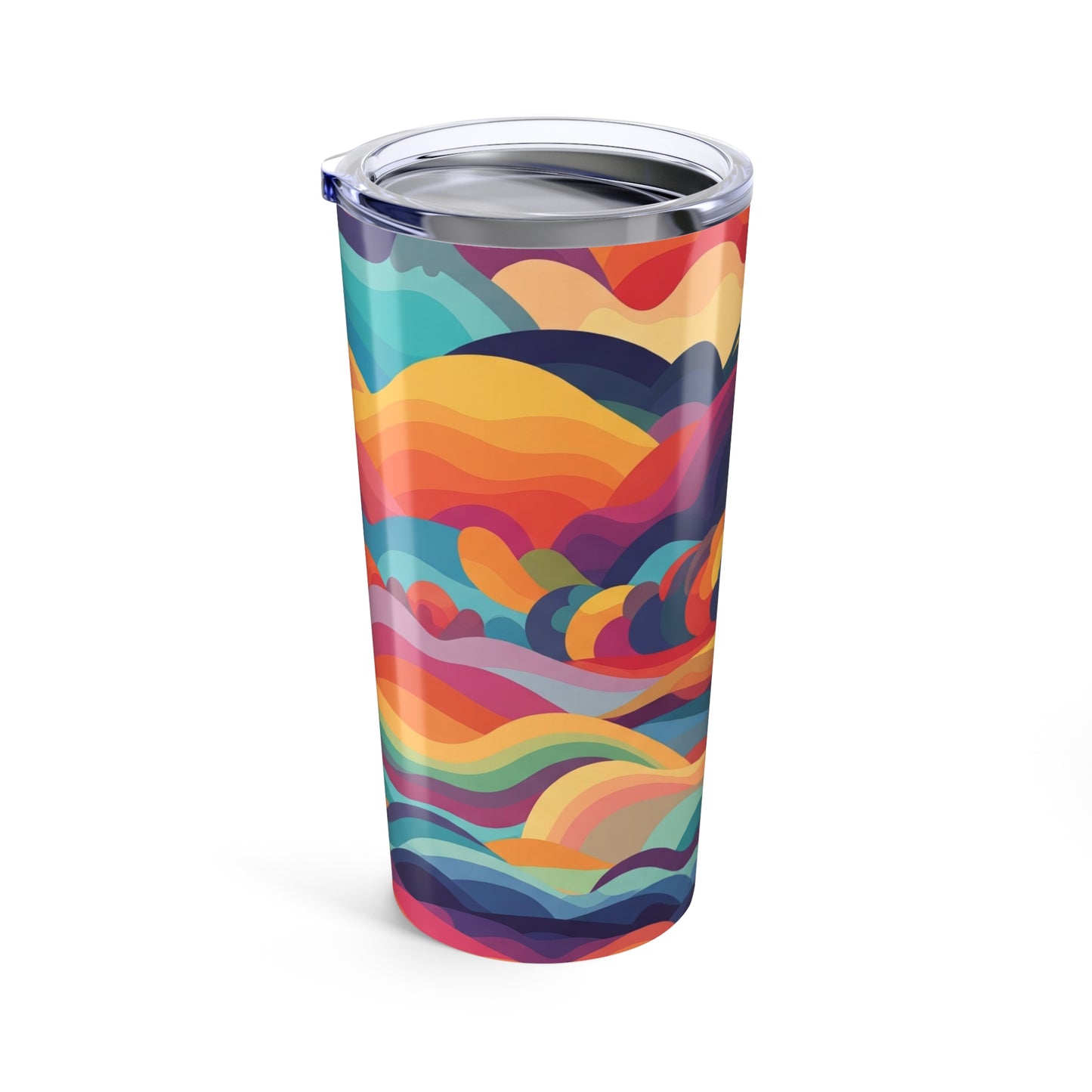 20oz Double Wall Vacuum Insulated Stainless Steel Travel Mug With Printed Design Durable Leak Proof For Hot And
