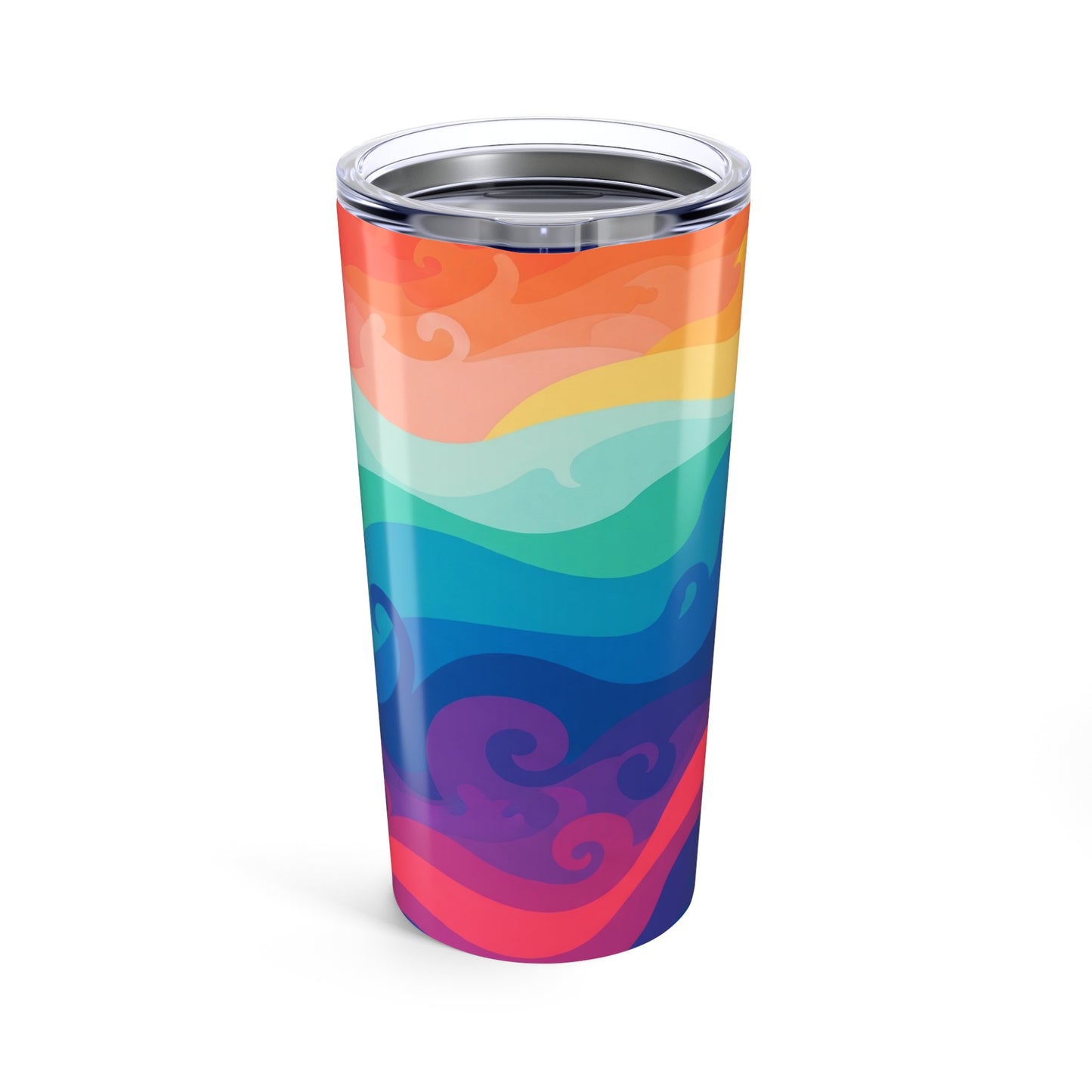 20oz Stainless Steel Printed Tumbler Double Wall Vacuum Insulation Spill Resistant Travel Mug For Hot And Cold