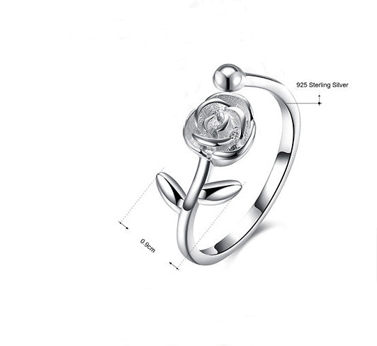 Sterling Silver Rose Tail Design Ring Statement Jewelry For Women And Girls Perfect Gift For Any Occasion Timeless
