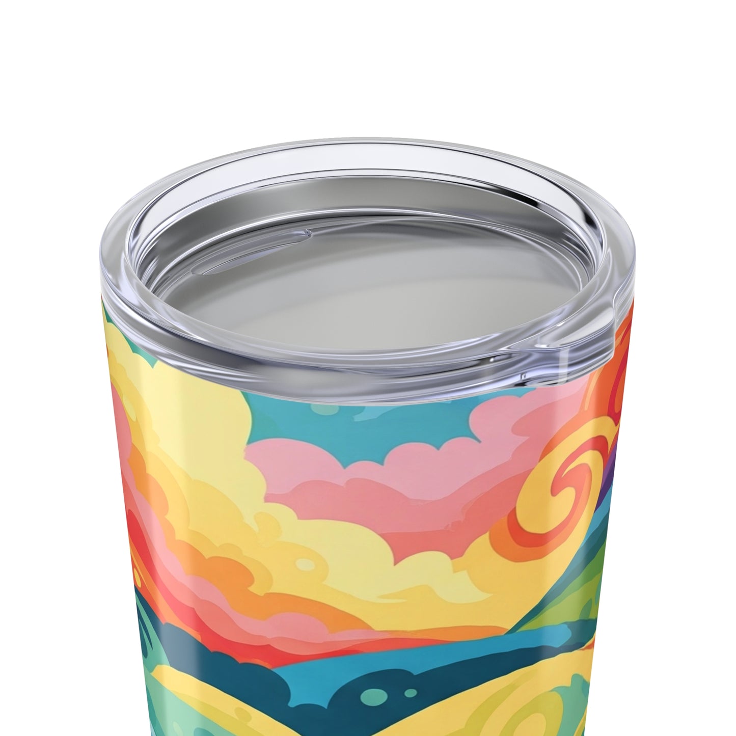 20oz Stainless Steel Tumbler With Printed Design Double Wall Vacuum Insulation Spill Resistant Dishwasher Safe