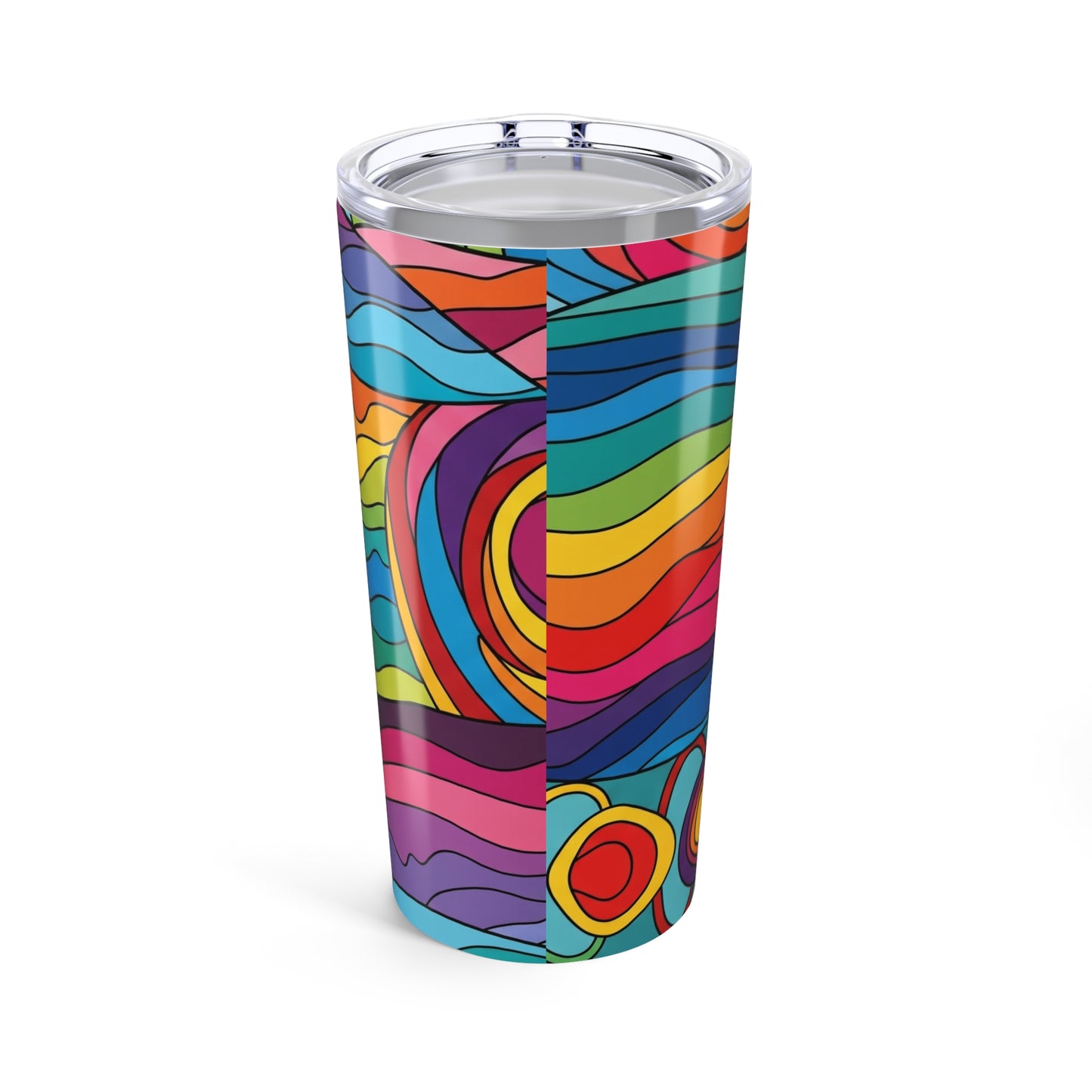 20oz Stainless Steel Tumbler Vacuum Insulated Leak Proof Bpa Free For Hot Cold Drinks Printed Design Coffee Mug