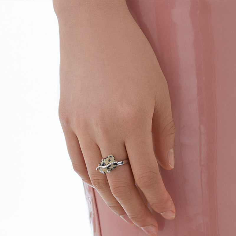 Peach Blossom Ring With Simple Niche Design For Fashion Women Silver Tone Jewelry Geometric Ring Everyday Wear