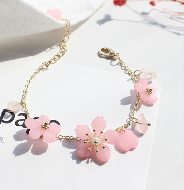 Womens 3D Pearl Flower Bracelet Resin Fashion Jewelry Elegant Flower Designs For Women And Girls Everyday Wear