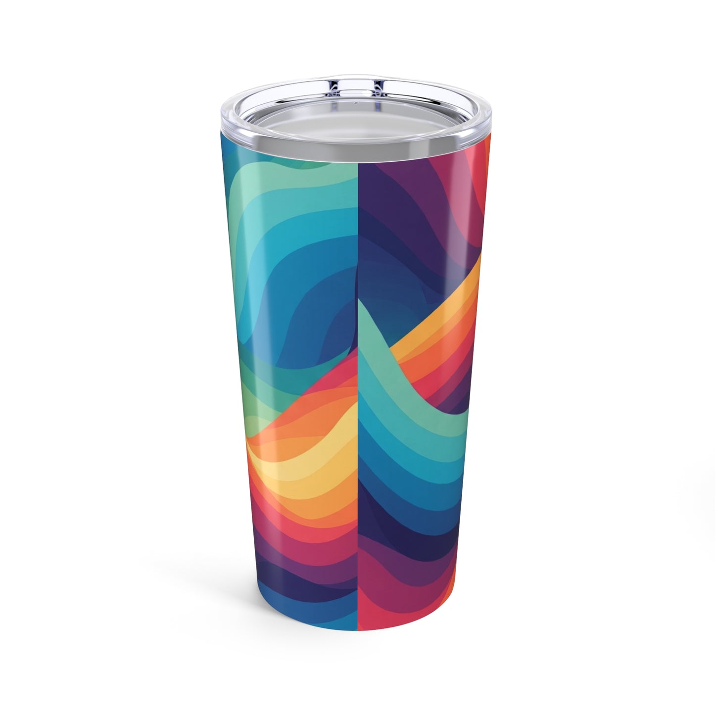 20 Ounce Stainless Steel Tumbler With Double Wall Vacuum Insulation For Hot And Cold Beverages Printed Design Leak
