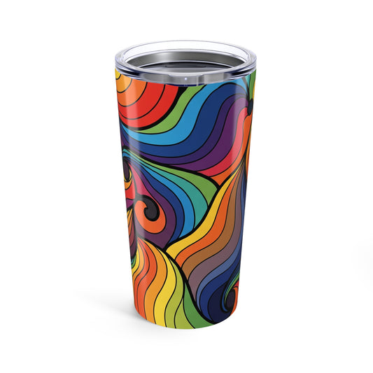20oz Stainless Steel Tumbler Double Wall Vacuum Insulation Leak Proof Keeps Drinks Hot Or Cold Printed Design