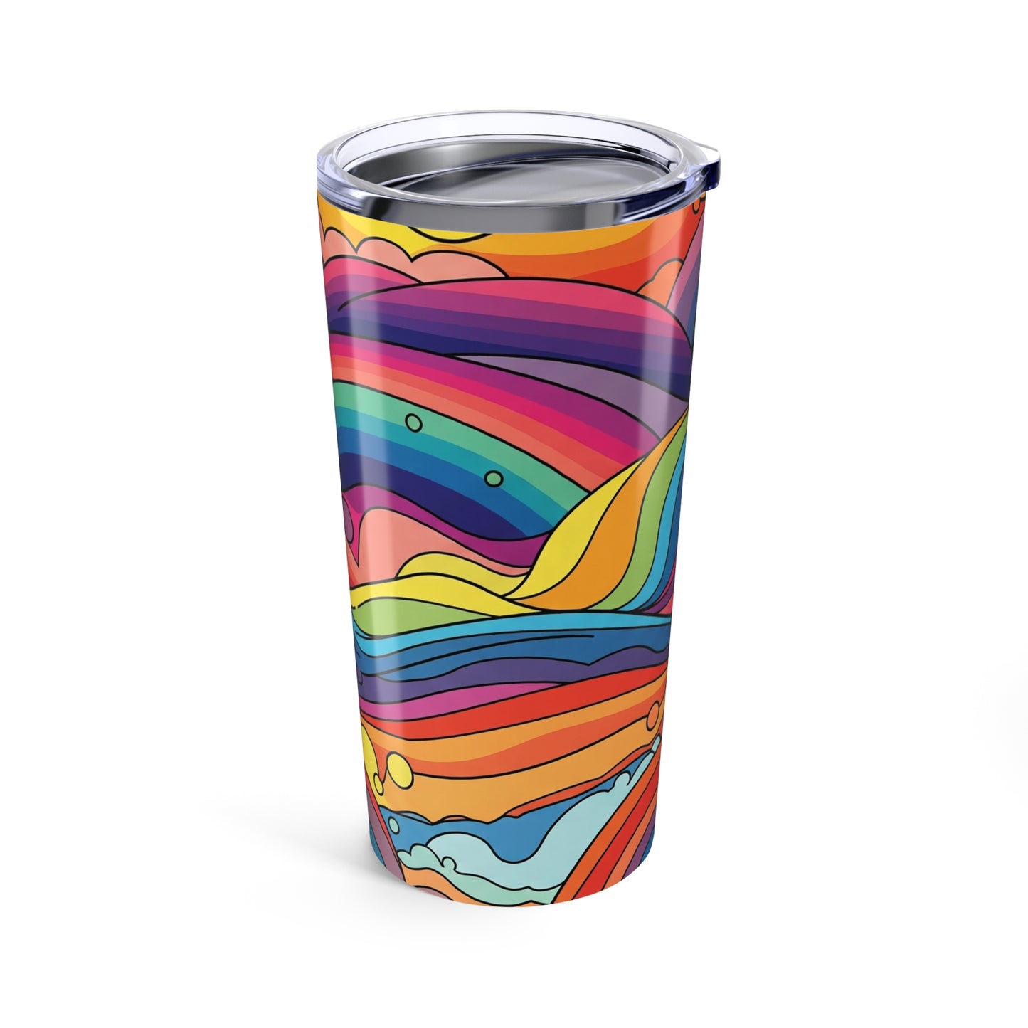 20oz Stainless Steel Tumbler With Unique Printed Design Double Wall Vacuum Insulated Spill Resistant Durable Travel