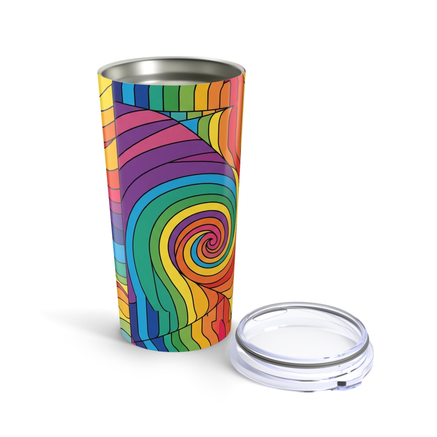 20oz Stainless Steel Insulated Tumbler With Double Wall Vacuum Seal Printed Graphic For Hot And Cold Beverages