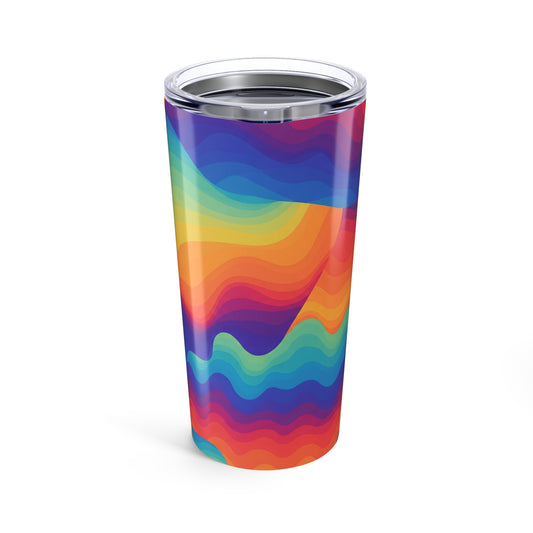 20 Oz Stainless Steel Printed Tumbler Double Wall Vacuum Insulated Spill Resistant Durable Hot Cold Travel Coffee