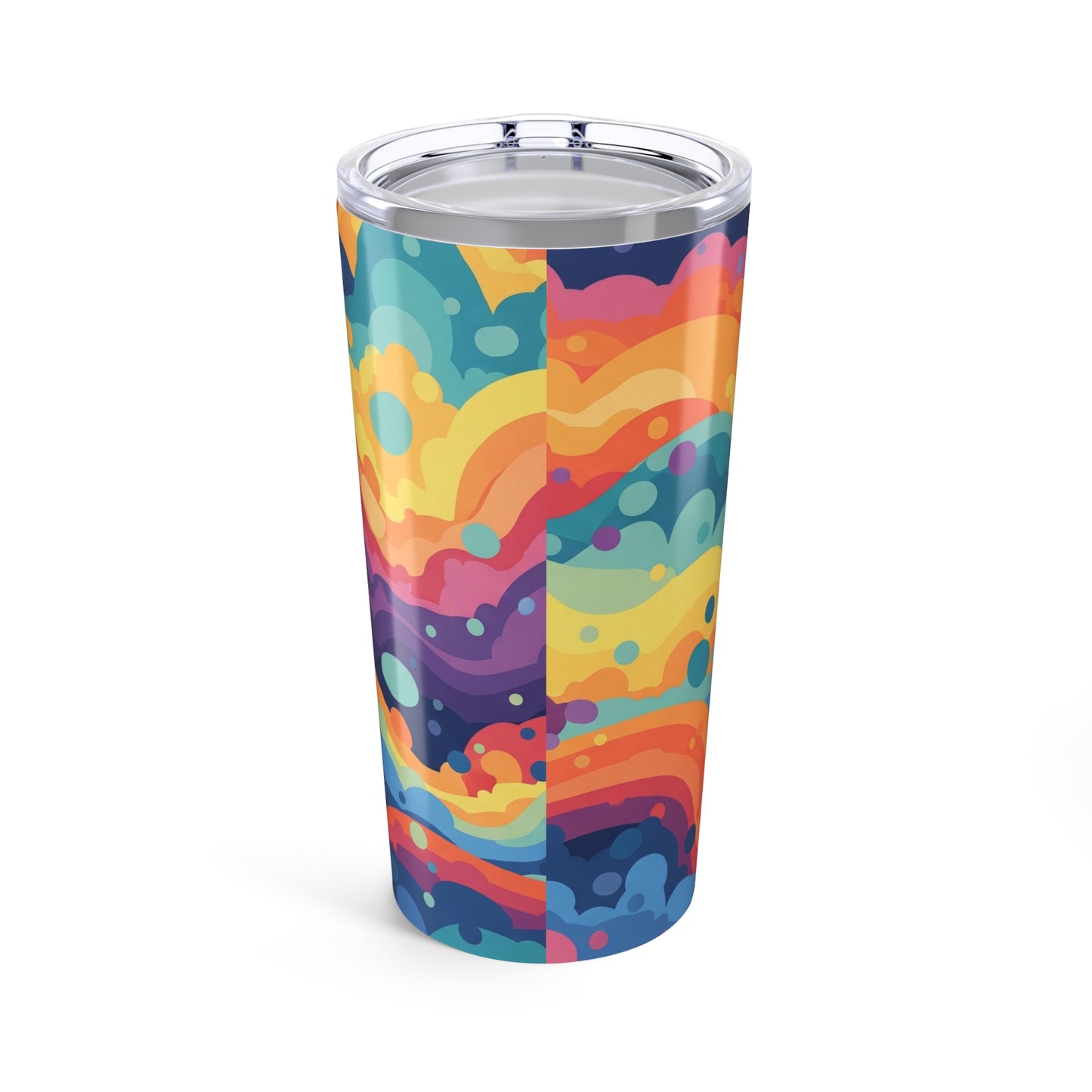 20oz Stainless Steel Tumbler With Printed Graphics Double Wall Vacuum Insulated Spill Resistant Travel Mug BPA Free