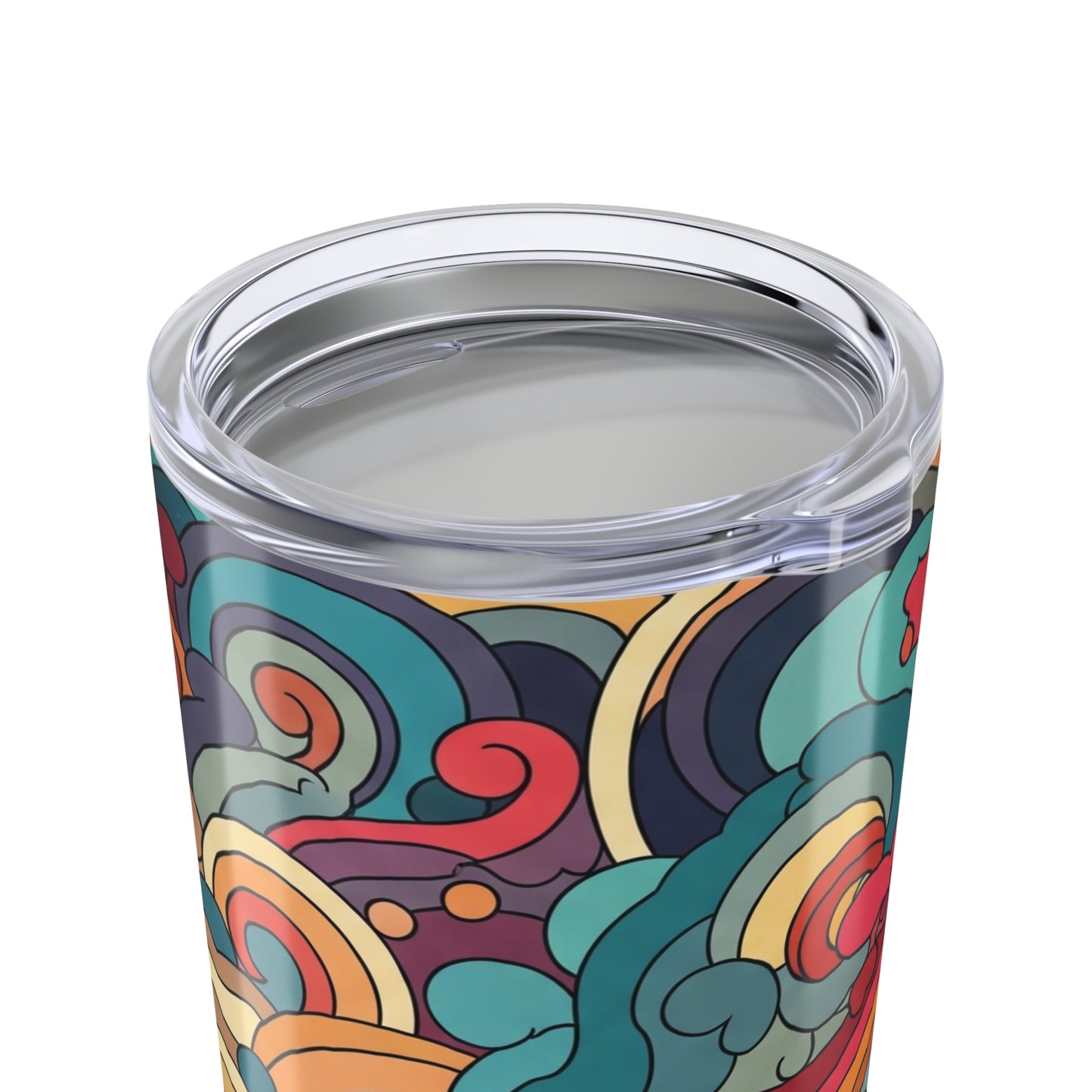 20oz Stainless Steel Printed Tumbler Vacuum Insulated Travel Mug With Spill Resistant Lid For Hot Or Cold Beverages