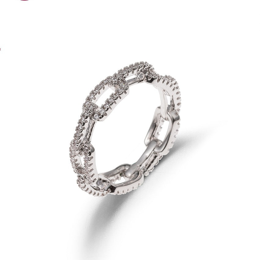 Copper Ring Unisex European American Style Zircon Inlaid Jewelry Tide Ring For Girls Fashion Trend To Wear New