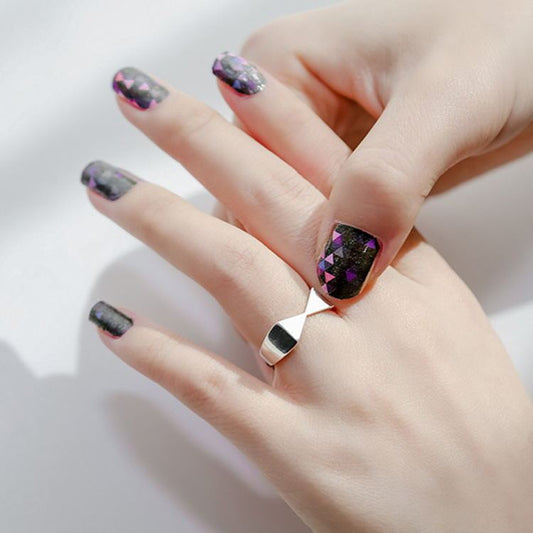 Silver Bow Ring Adjustable Geometric Ring Electroplated Finish For Anniversary Wedding Celebration Housewarming Gift