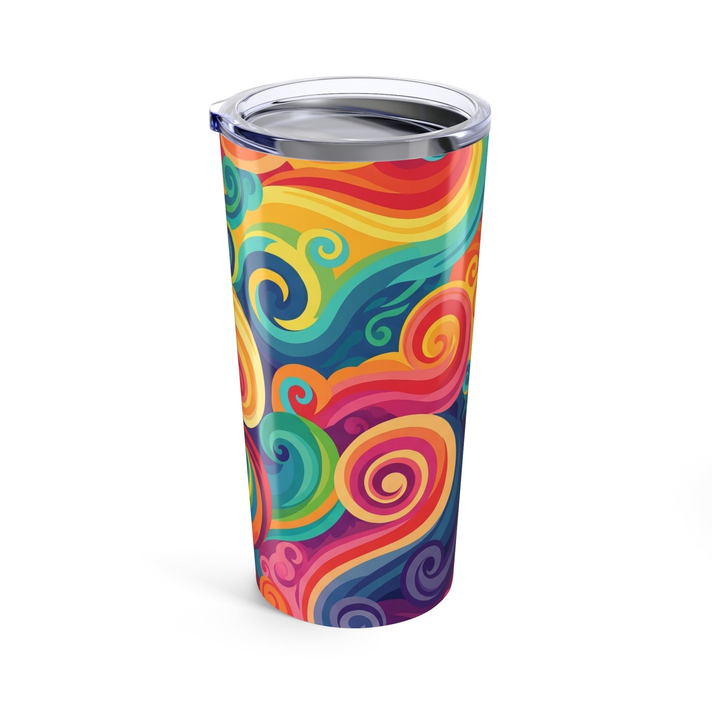 20oz Stainless Steel Tumbler Double Wall Vacuum Insulation Spill Resistant Travel Mug Printed Artwork Hot Cold