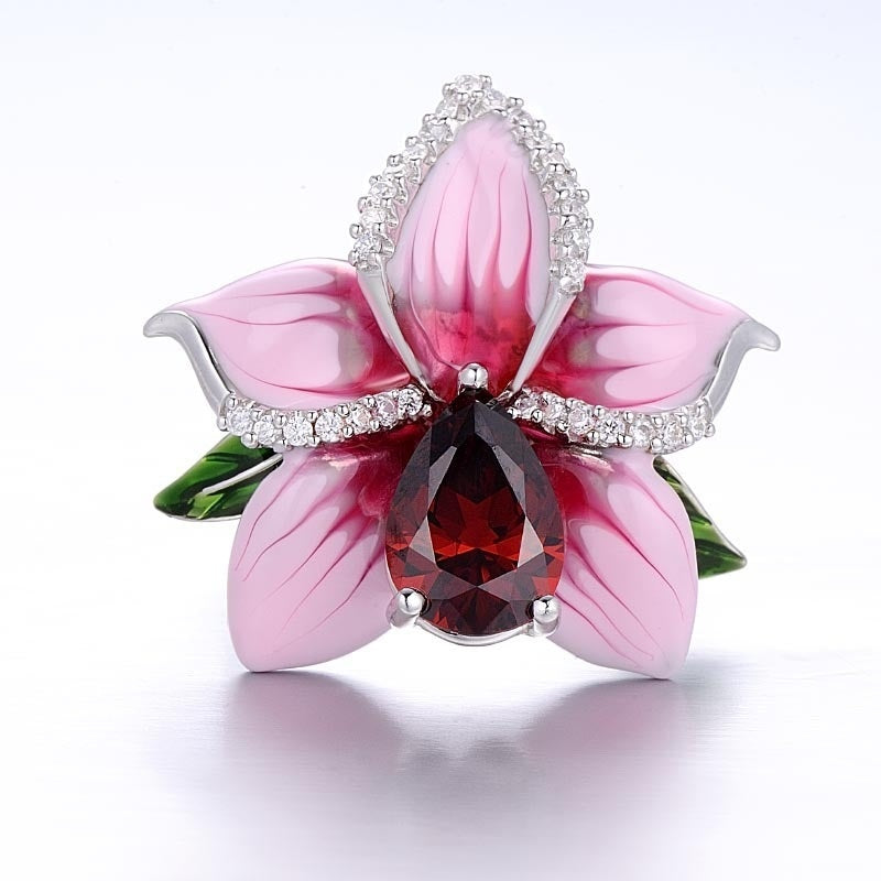 Elegant Rose Flower Ring European Alloy Floral Design Electroplated Finish Fashion Jewelry Ring European Color