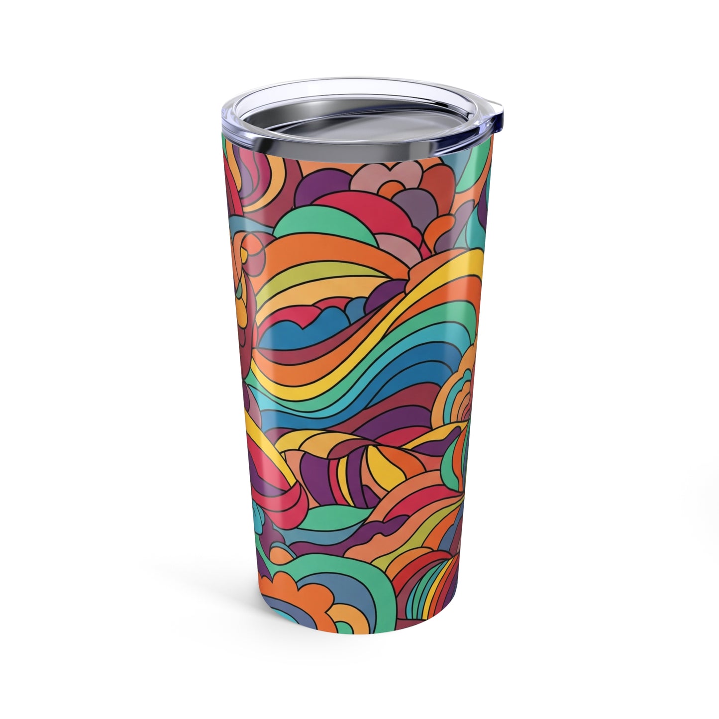 20 Oz Stainless Steel Travel Tumbler With Double Wall Vacuum Insulation Spill Resistant Durable Printed Beverage