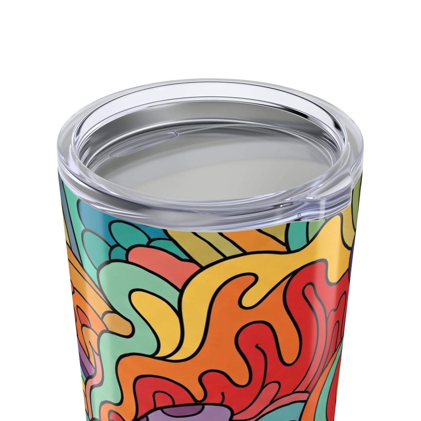 20 Oz Stainless Steel Printed Tumbler Double Wall Vacuum Insulation Travel Mug Spill Resistant Lid Dishwasher Safe