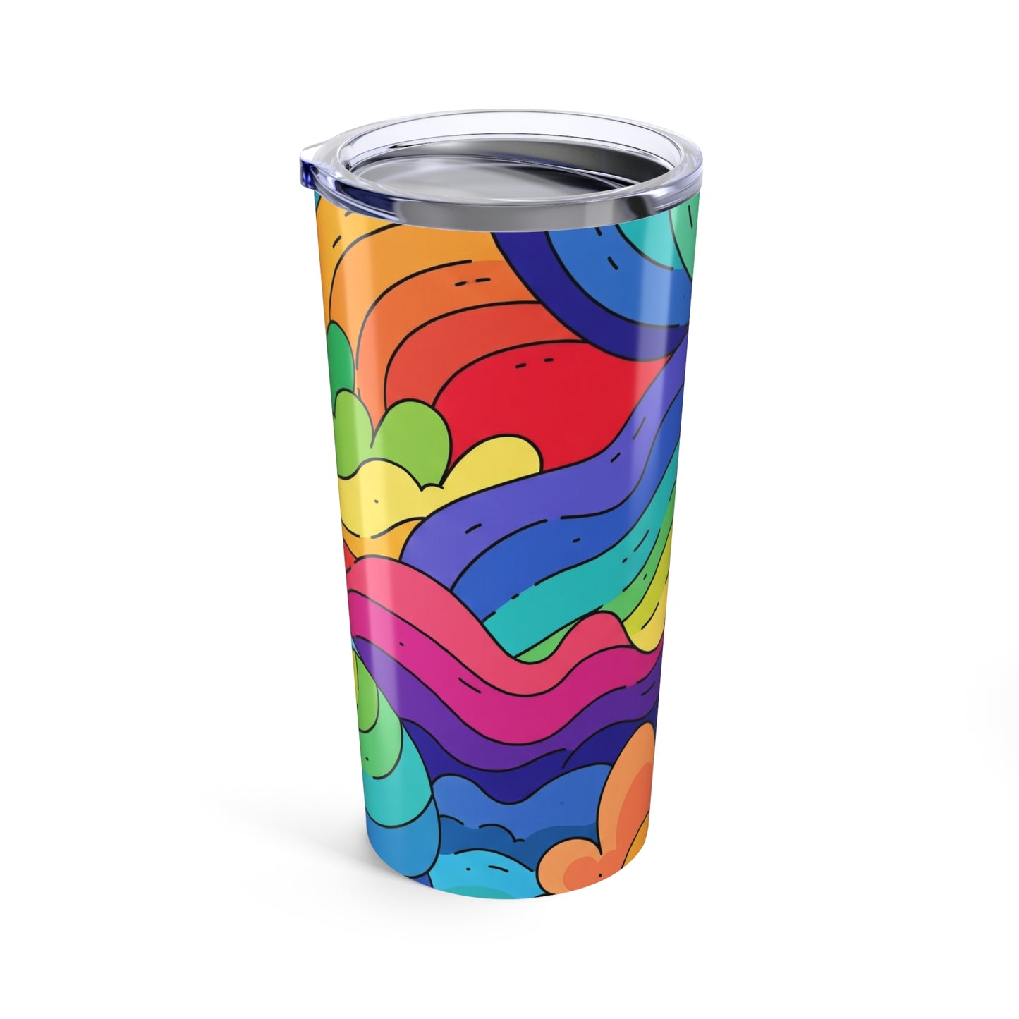 20oz Stainless Steel Printed Travel Tumbler With Double Wall Vacuum Insulation And Spill Resistant Dishwasher Safe