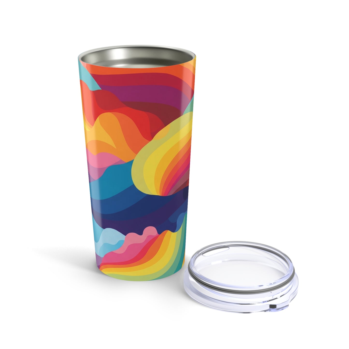 20oz Stainless Steel Printed Tumbler With Double Wall Insulation Travel Mug Spill Resistant For Hot And Cold