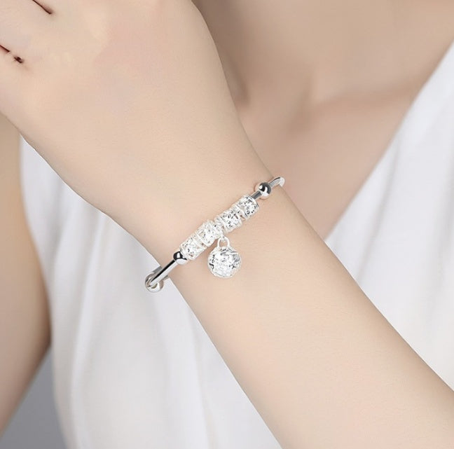 Womens Palace Bell Bracelet Running Beads Ethnic White Silver Jewelry Gift For Women And Men Jewelry For Women