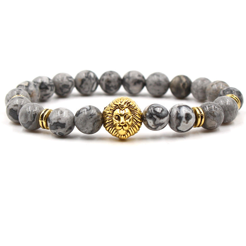 Unisex Natural Geometric Lion Bracelet For Men And Women Packaged Style Natural Type Bracelet Geometric Health