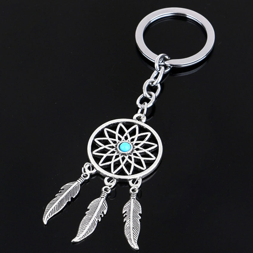 Unisex Constellation Keychain With Zodiac Sign Pendant And Four Leaf Clover Charm Zinc Alloy Key Accessory Kit
