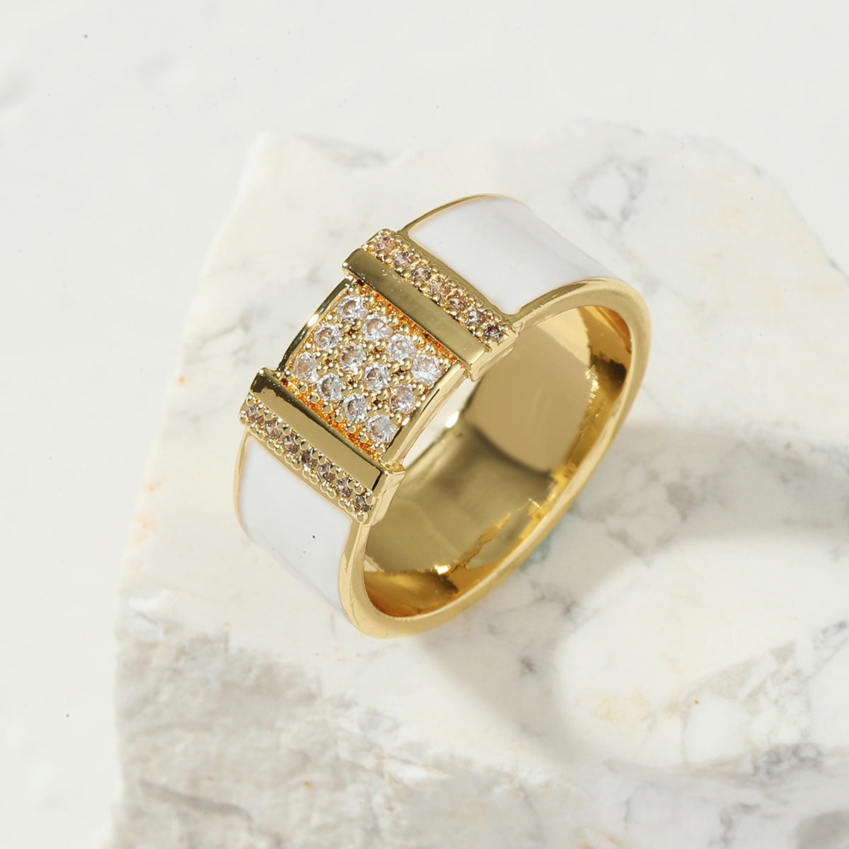 Womens Gold Ring Individually Wrapped Geometric Design European Fashion Ring Anti-fatigue Statement Ring Elegant Women's Ring Golden Geometric Ring