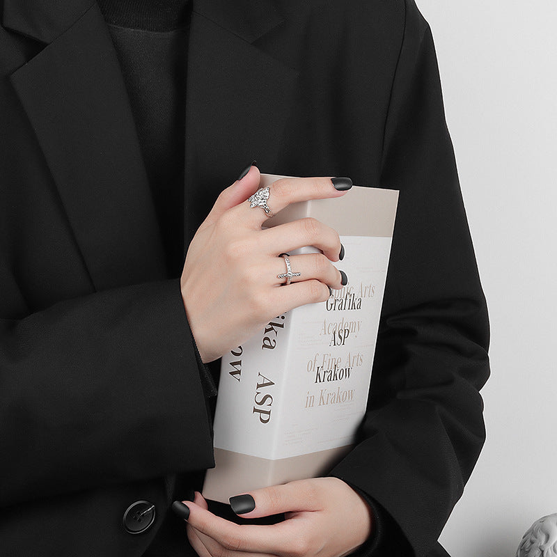 Womens Adjustable Ring Hammered Textured Geometrical Statement Ring Exaggerated Bump Copper Electroplated Gold