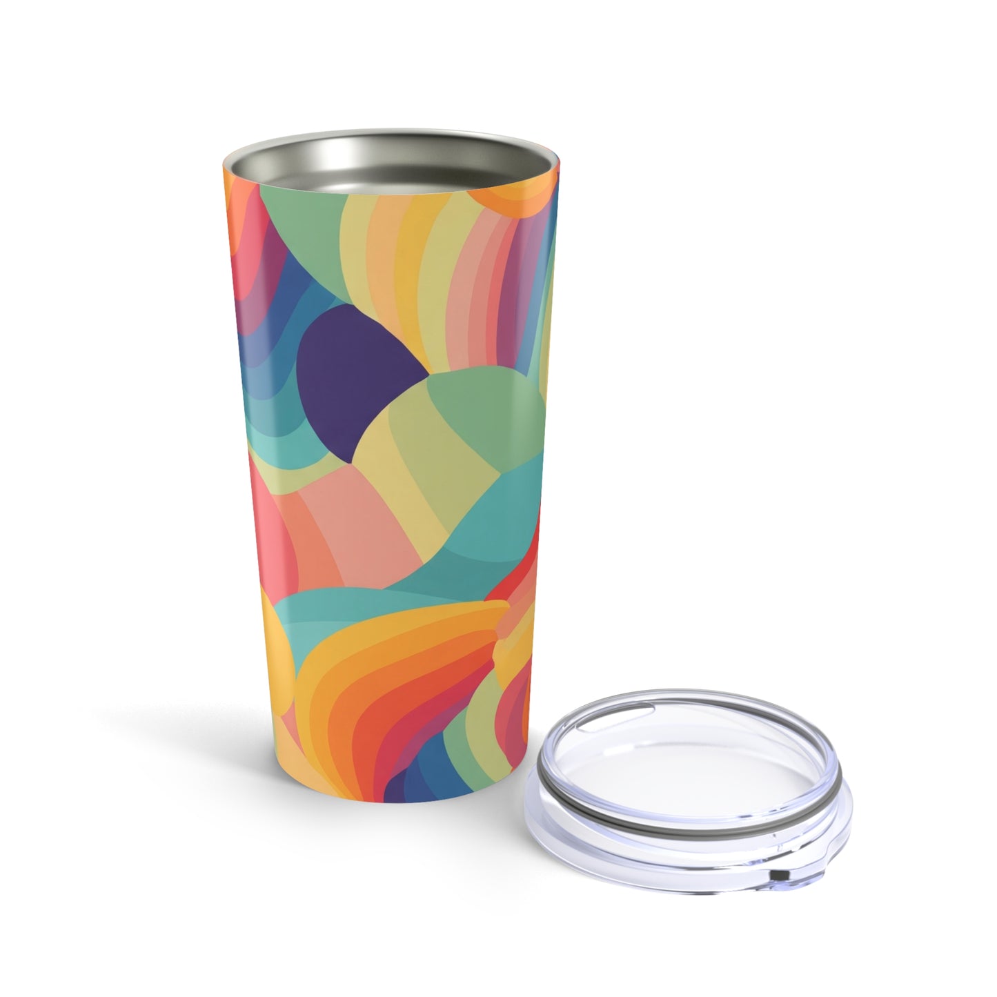 20oz Stainless Steel Travel Mug Printed Design Double Wall Vacuum Insulation Leak Proof Lid Included Dishwasher