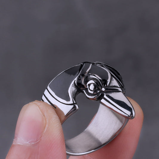 Viking Crow Stainless Steel Ring Norse Mythology Animal Design Jewelry Size 7 8 9 10 11 12 13 Gift Collectible