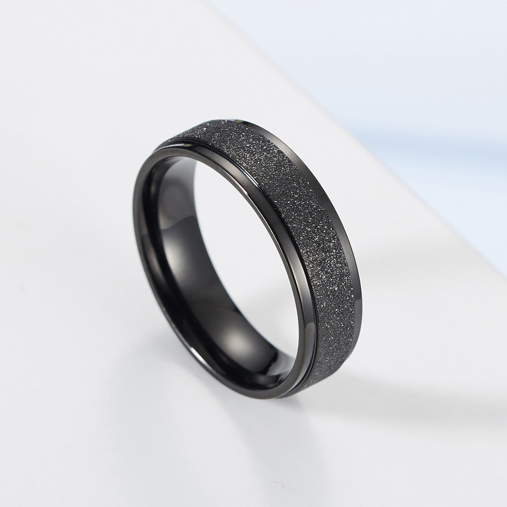 Titanium Steel Geometry Ring Polished Minimal Design Gift For Festivals Individually Packed Jewelry For Everyday Wear