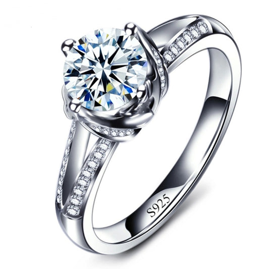 Women Zircon Ring Geometric Copper Jewelry Elegant Dainty Fashion Accessory For Her Modern CZ Stone Details 3D