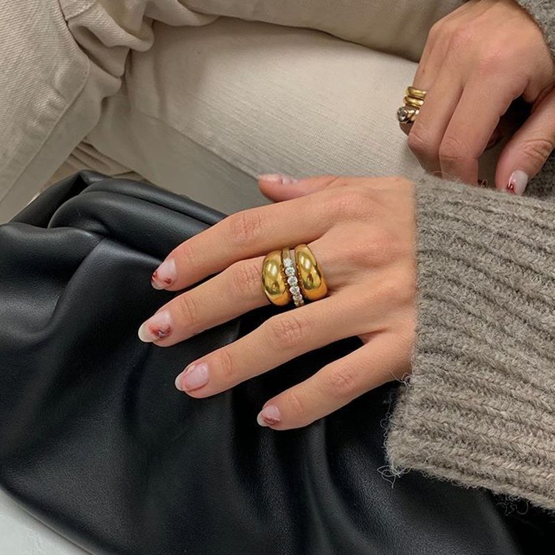 Womens Geometric Ring Adjustable Retro Design Electroplated Finish Individually Packed Everyday Sparkle Finish