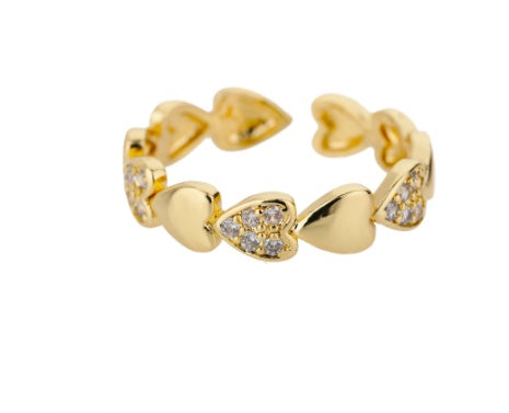 Geometric Copper Ring With Bee Design European American Fashion Statement Jewelry Fishbone Ring Golden Elegant