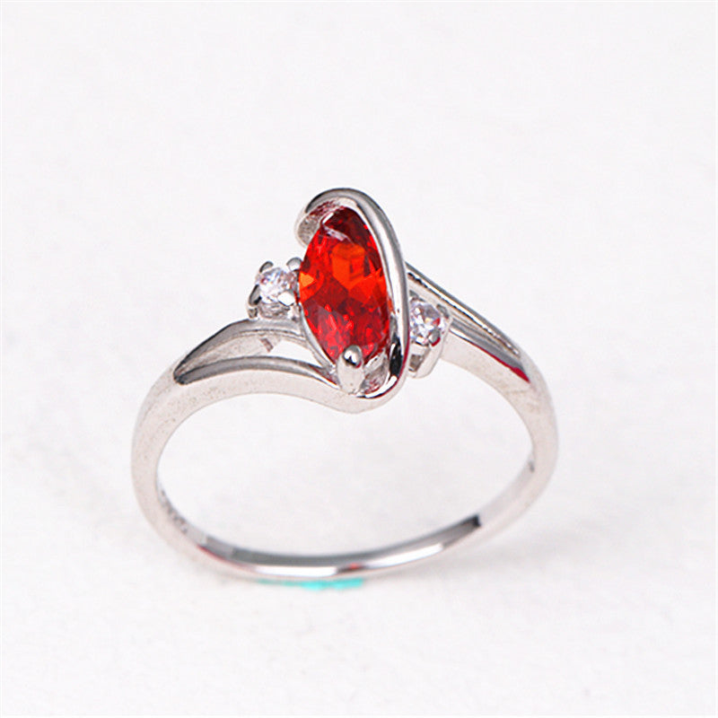 Round Cut Cubic Zirconia Copper Ring Bridal Set For Engagement Wedding Anniversary Or Party Stylish Fashion Or