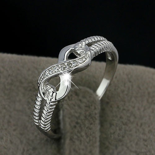 Diamond Accent Eight Band Ring Alloy Craftsmanship For Special Occasions And Everyday Wear Women Fashion Collection