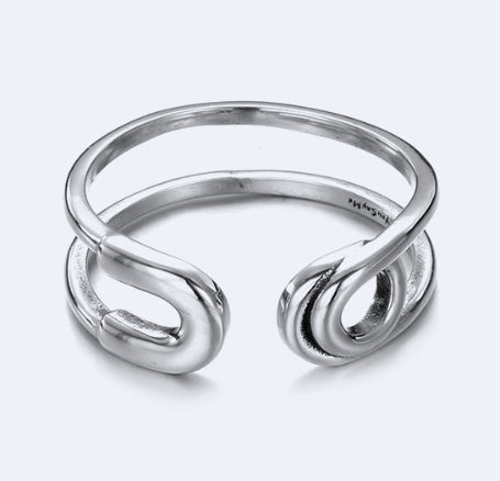 Elegant Double Ring Polished Silver Ring A Timeless Accessory For Women And A Sophisticated Ring For Special Occasions