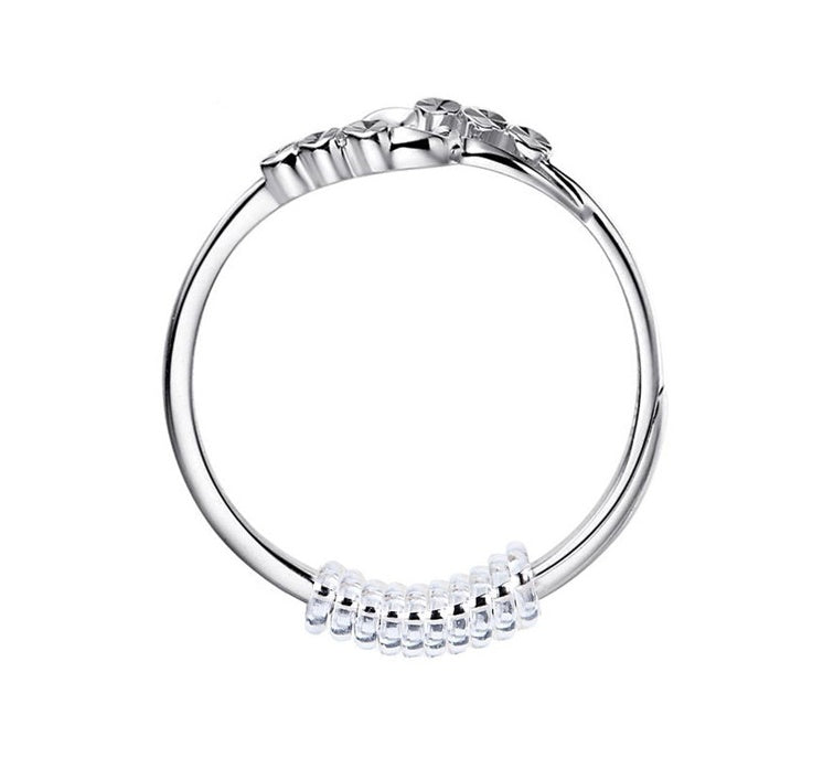 Ring Size Adjuster Set For Loose Rings With Polishing Cloth Durable Plastic 4 Pieces 3.82 Inch Easy To Use Fit