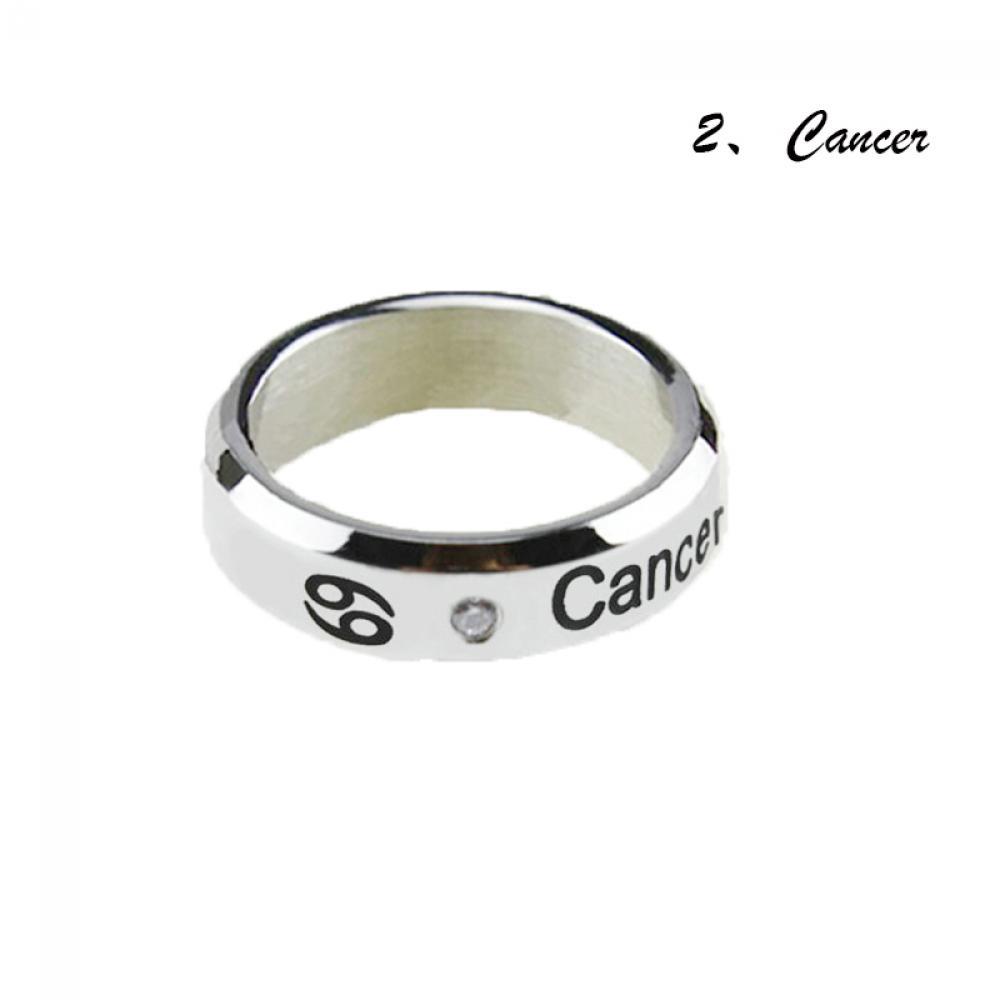 Stainless Steel Rings 6 Mm Wide Gift Constellation Style 17 Mm Inner Diameter Durable Polished Bands Men Women