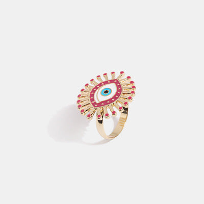 Devils Eye Ring For Women And Girls Alloy Injection Fashion Jewelry Bold Statement Ring Unique Design Eye Sparkle Finish