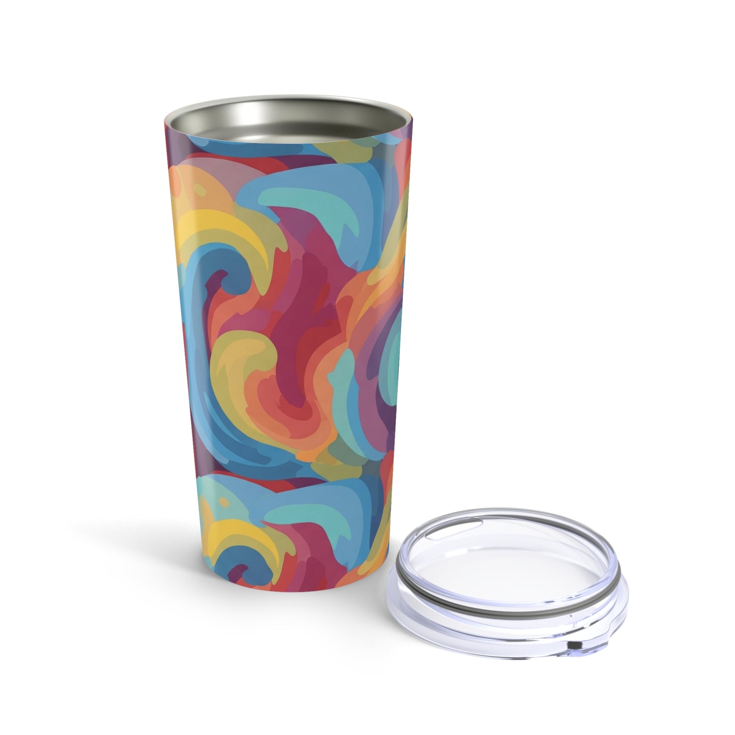 20oz Stainless Steel Travel Tumbler With Double Wall Vacuum Insulation Spill Resistant Durable Printed Design