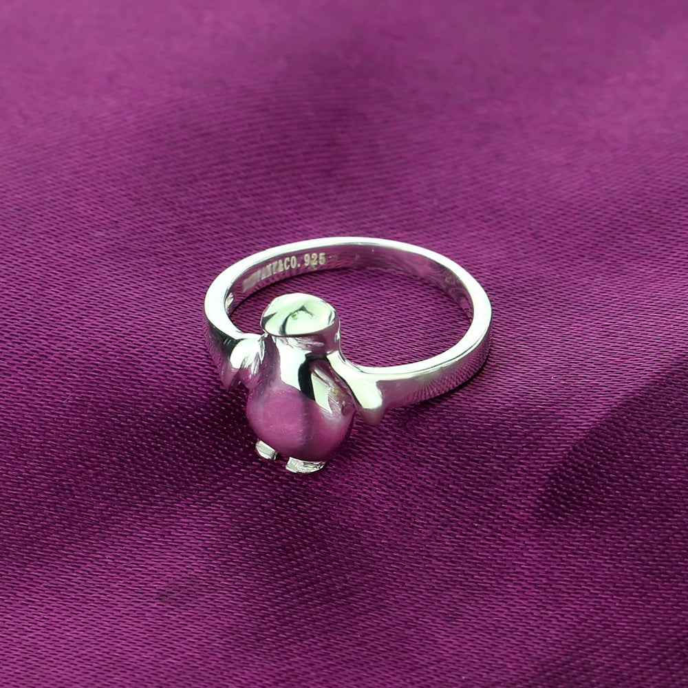 S925 Silver Fashion Charm Ring Metal Material Size Information Size 6 7 8 14.5x12.5mm Packing List Ring 1 Ring