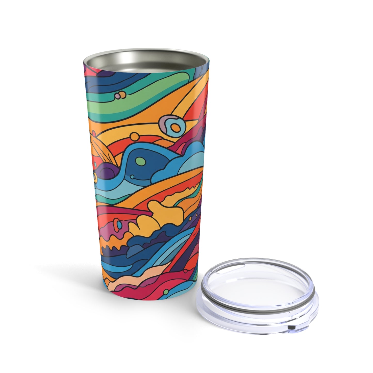 20oz Stainless Steel Tumbler With Double Wall Vacuum Insulation Leak Proof BPA Free Durable Printed Travel Coffee