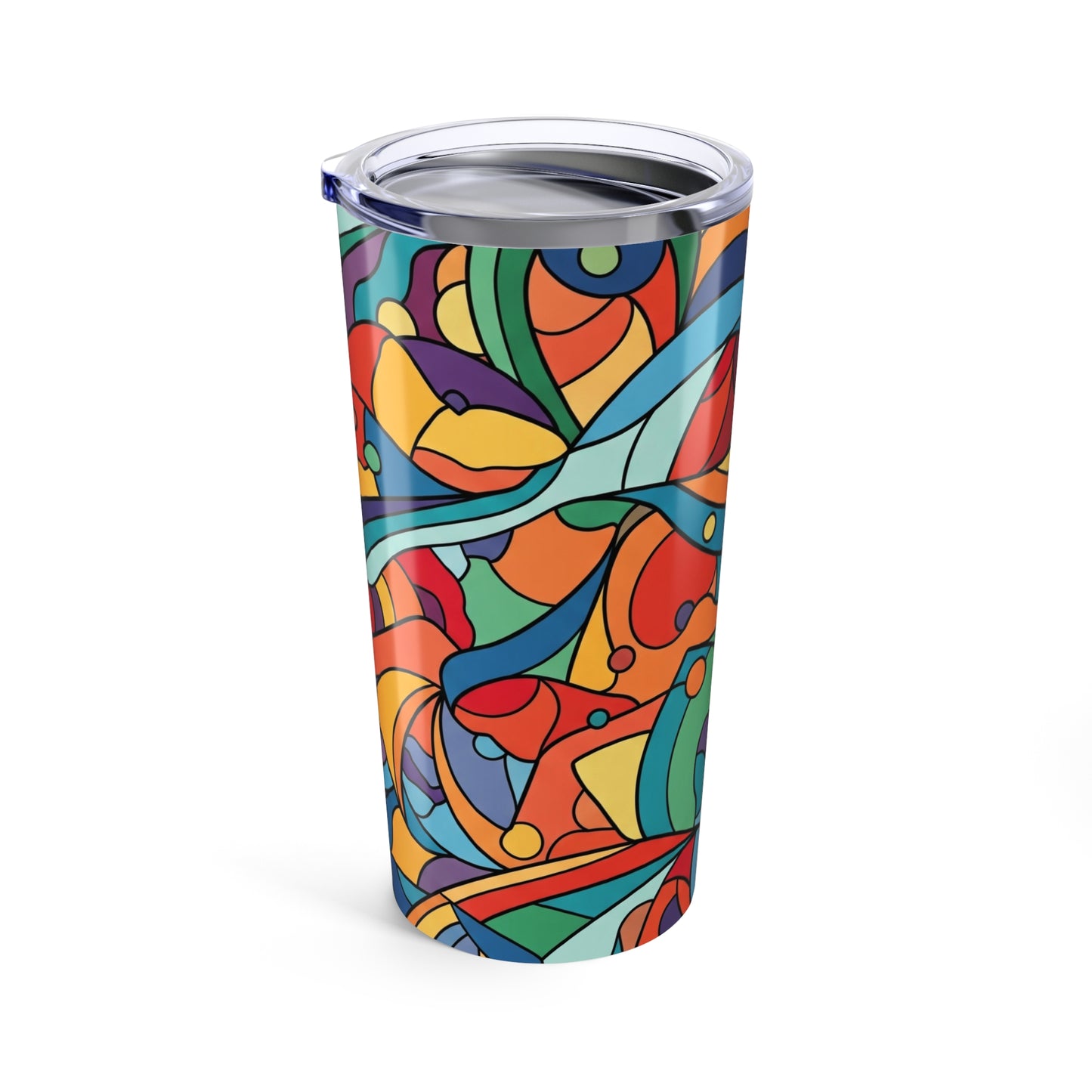 20 Oz Stainless Steel Travel Tumbler With Double Wall Vacuum Insulation Spill Resistant And Printed Design For
