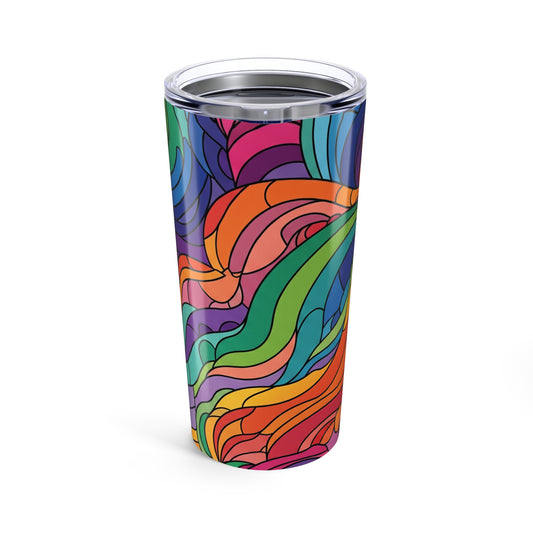 20oz Stainless Steel Tumbler With Double Wall Vacuum Insulation And Artwork Durable Travel Mug For Hot Or Cold