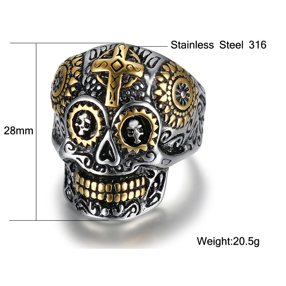 Skull Ring European And American Personality Stainless Steel Jewelry
