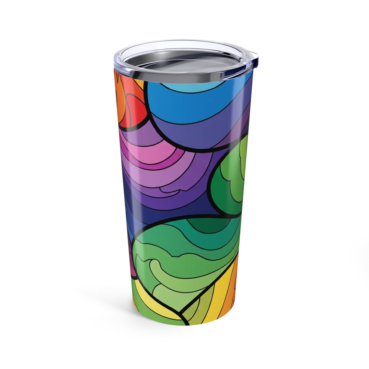 20oz Stainless Steel Printed Travel Mug Double Wall Vacuum Insulated Spill Resistant Thermal Coffee Cup Durable