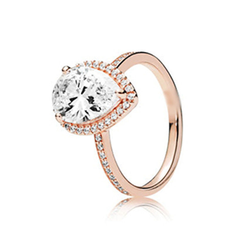 Rose Gold Zircon Rings Set Metal Finish Assorted Styles For Women Jewelry Collection Elegant Everyday Wear Now
