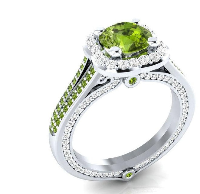 Emerald Zircon Fashion Ring Lightweight Alloy Jewelry Elegant Design Gift for Her Durable Accessory Daily Glow Shine