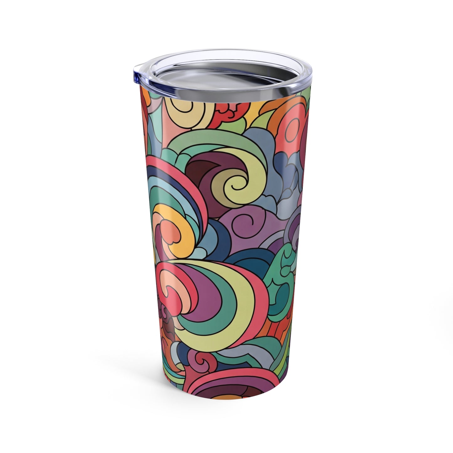 20Oz Stainless Steel Tumbler With Double Wall Vacuum Insulation Spill Resistant And Unique Printed Artwork For